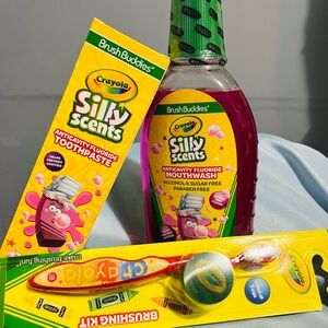 Crayola Silly Scents Kids Toothpaste and Mouthwash Set - Pink